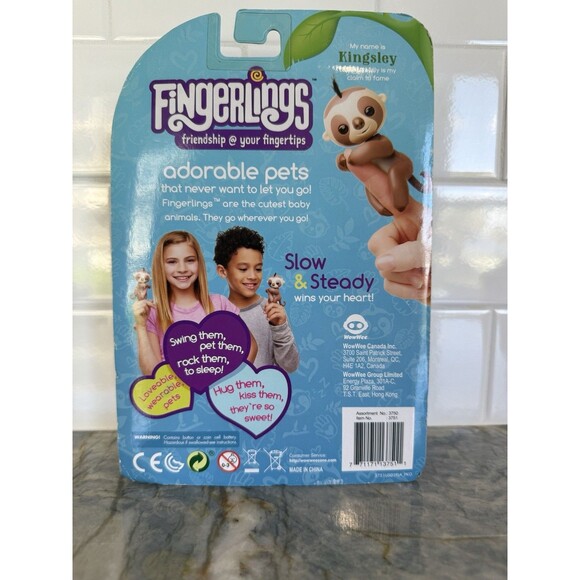 Fingerlings Baby Sloth Kingsley Interactive Baby Pet by WowWee 40+ Sounds 2016 - Picture 5 of 12